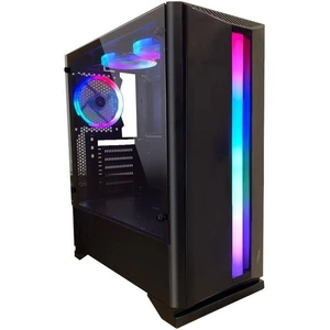 1stPlayer R6 RGB Tempered Glass Mid Tower Case - Black