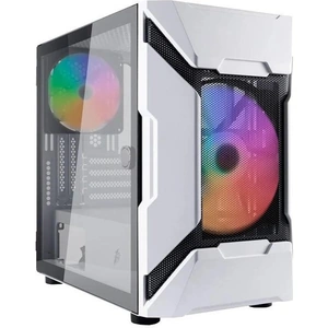 1stPlayer 1st Player D3-A RGB Tempered Glass Micro ATX Tower Gaming Case - White