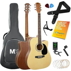 3RD AVENUE MX202 Acoustic Guitar Bundle - Natural, Brown,Yellow