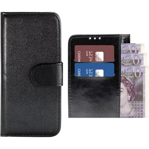 AA iPhone 13 Leather-Style Wallet Flip Case - Black