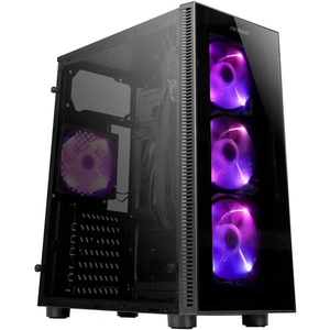 Antec NX210 ARGB Tempered Glass Mid Tower Gaming Case - Black
