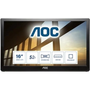 AOC 59 Series I1659FWUX computer monitor 39.6 cm (15.6") 1920 x 1080 pixels Full HD LCD Black