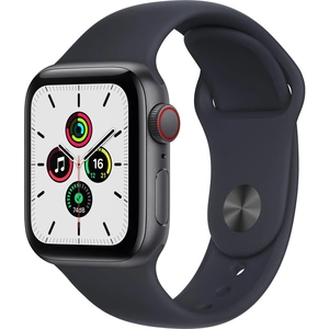 APPLE Watch SE Cellular - Silver Aluminium with Abyss Blue Sports Band, 40 mm
