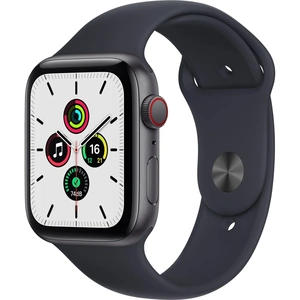 APPLE Watch SE Cellular - Space Grey Aluminium with Midnight Sports Band, 44 mm