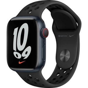 APPLE Watch Series 7 Cellular - Midnight Aluminium with Anthracite & Black Nike Sports Band, 41 mm
