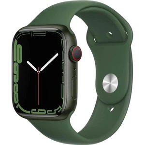 APPLE Watch Series 7 Cellular - Green Aluminium with Clover Sports Band, 45 mm
