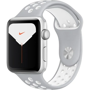 Apple Watch (Series 5) GPS + Cellular 40 Aluminium Silver Nike Sport band Grey
