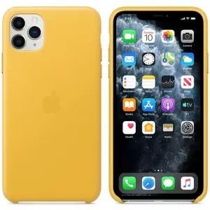 Apple Leather case iPhone 11 Pro - Leather Yellow