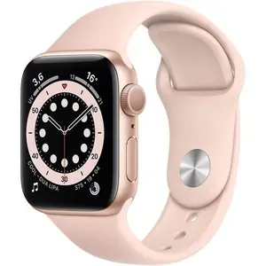 Apple Watch (Series 6) 2020 GPS 40 - Aluminium Gold - Sport band Pink sand