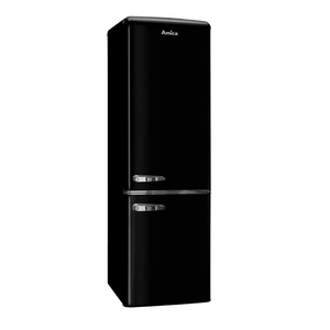 Appliance People Amica FKR29653B Retro 55cm Fridge Freezer in Black RE-PACKAGED ITEM - ONE ONLY *