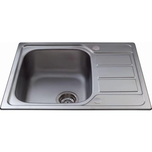 Appliance People CDA KA55SS Inset single bowl sink with mini drainer Stainless Steel