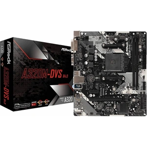 ASRock A320M-DVS R4.0 AMD Socket AM4 DDR4 Micro ATX DVI-D/VGA USB 3.1 Motherboard