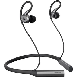 AUSOUNDS AU-Flex Wireless Bluetooth Noise-Cancelling Earphones - Black & Silver, Black,Silver/Grey