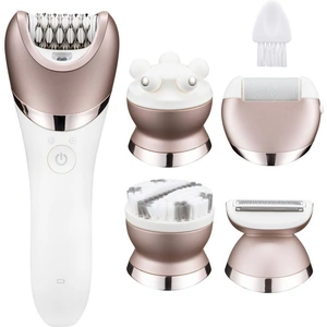 BE NEW LS-110 5-in-1 Epilator - White & Pink, White,Pink