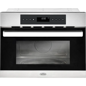 BELLING BI45COMW Built-in Compact Combination Microwave - Black & Stainless Steel, Stainless Steel