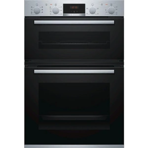 Bosch MBS533BS0B Built In Electric Double Oven with 3D Hot Air | Stainless Steel