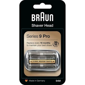 BRAUN Series 9 94M Electric Shaver Head Replacement - Silver, Silver/Grey