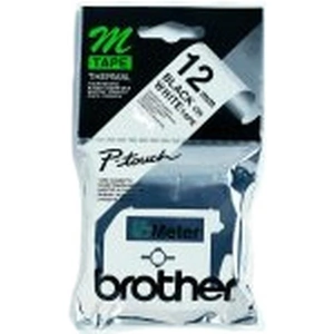 Brother Labelling Tape - 12mm Black/White Blister. Tape type: m. Tape length: 8 m. Tape size: 1.2 cm