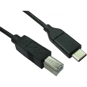 Cables Direct 3m USB2.0 Male Type-C to Male Type-B Cable in Black