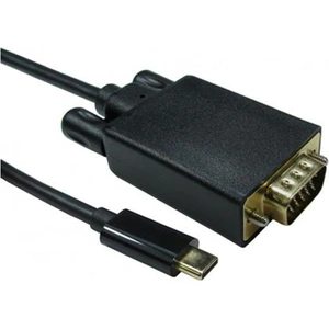 Cables Direct USB C to VGA 1080P @ 60HZ 1 m USB Type-C VGA (D-Sub) Black