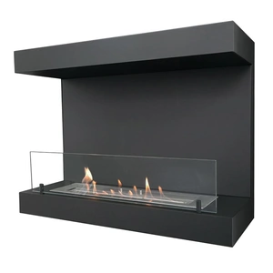 CACH Fire Three-sided Wall Mounted Fireplace - 80 cm