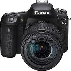 CANON EOS 90D DSLR Camera with EF-S 18-135 mm f/3.5-5.6 IS USM Lens, Black