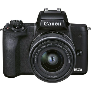 CANON EOS M50 Mark II Mirrorless Camera with EF-M 15-45 mm f/3.5-6.3 IS STM Lens, Black