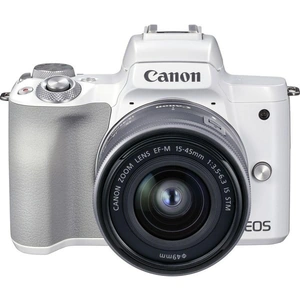 CANON EOS M50 Mark II Mirrorless Camera with EF-M 15-45 mm f/3.5-6.3 IS STM Lens - White
