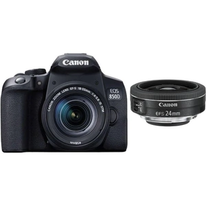 Canon EOS 850D DSLR Camera, EF-S 18-55 mm f/4.0-5.6 IS STM & EF-S 24 mm f/2.8 STM Lens Bundle
