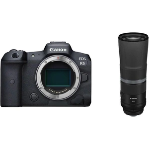 Canon EOS R5 Mirrorless Camera & RF 800 mm f/11 IS STM Telephoto Prime Lens Bundle