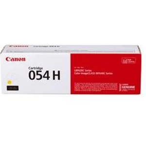 Canon 054 H High Yield Toner Cartridge Yellow. Colour toner page yield: 2300 pages Printing colours: Yellow Quantity per pack: 1 pc(s)