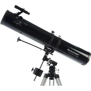 CELESTRON Powerseeker 114EQ Reflector Telescope - Black, Black