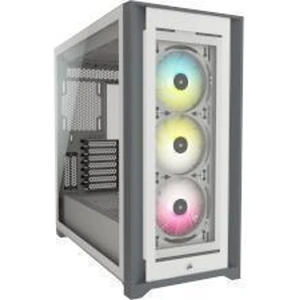 CORSAIR 5000X iCue White Tempered Glass RGB Gaming Case - Mid Tower