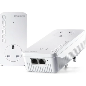 DEVOLO Magic 1 8361 WiFi Powerline Adapter Kit - Twin Pack, White