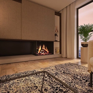 DRU Virtuo 80/2 Left Facing Electric Fireplace