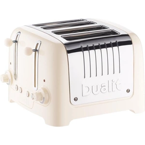 DUALIT Lite 46213 4-Slice Toaster - Canvas White, Silver/Grey,White,Cream