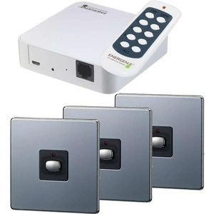 ENERGENIE Mi Home Smart Light Switch Bundle - Nickel, Silver/Grey