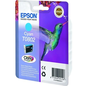 Epson T0802 Hummingbird Cyan Ink Cartridge, Cyan