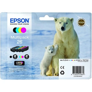 EPSON Polar Bear T2616 Cyan, Magenta, Yellow & Black Ink Cartridges - Multipack, Black & Tri-colour