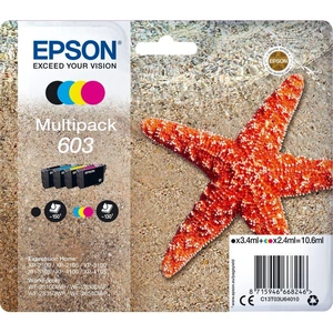 EPSON 603 Starfish Cyan, Magenta, Yellow & Black Ink Cartridges - Multipack
