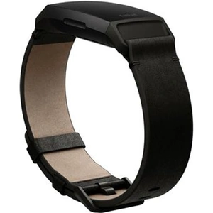 Fitbit FB168LBBKS Smart Wearable Accessories Band Black Genuine leather