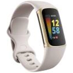 Fitbit Charge 5 Health and Fitness Tracker - Lunar White/Soft Gold