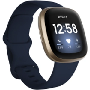 Fitbit Versa 3 Smartwatch in Midnight/Soft Gold Aluminum