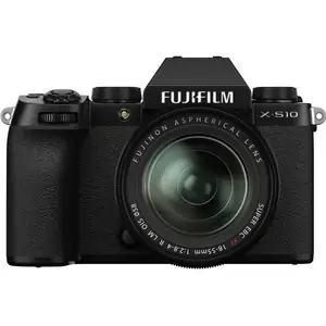 FUJIFILM X-S10 Mirrorless Camera with FUJINON XF 18-55 mm f/2.8-4 R LM OIS Lens - Black, Black