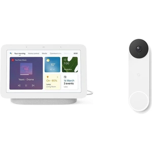 Google Nest Doorbell & Nest Hub Smart Display Bundle, White