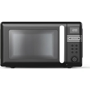GRUNDIG Retro GMF2120BCL Compact Solo Microwave - Black, Black