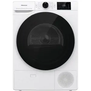 HISENSE Series 3 DHGE8043 8 kg Heat Pump Tumble Dryer - White, White