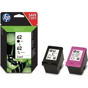 HP 62 Black & Tri-colour Ink Cartridges - Twin Pack, Black & Tri-colour