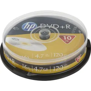 HP 16x Speed DVD-R Blank DVDs - Pack of 10