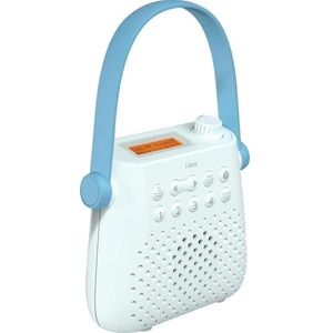 I-BOX Splash Portable DAB Shower Radio - White & Blue, Blue,White